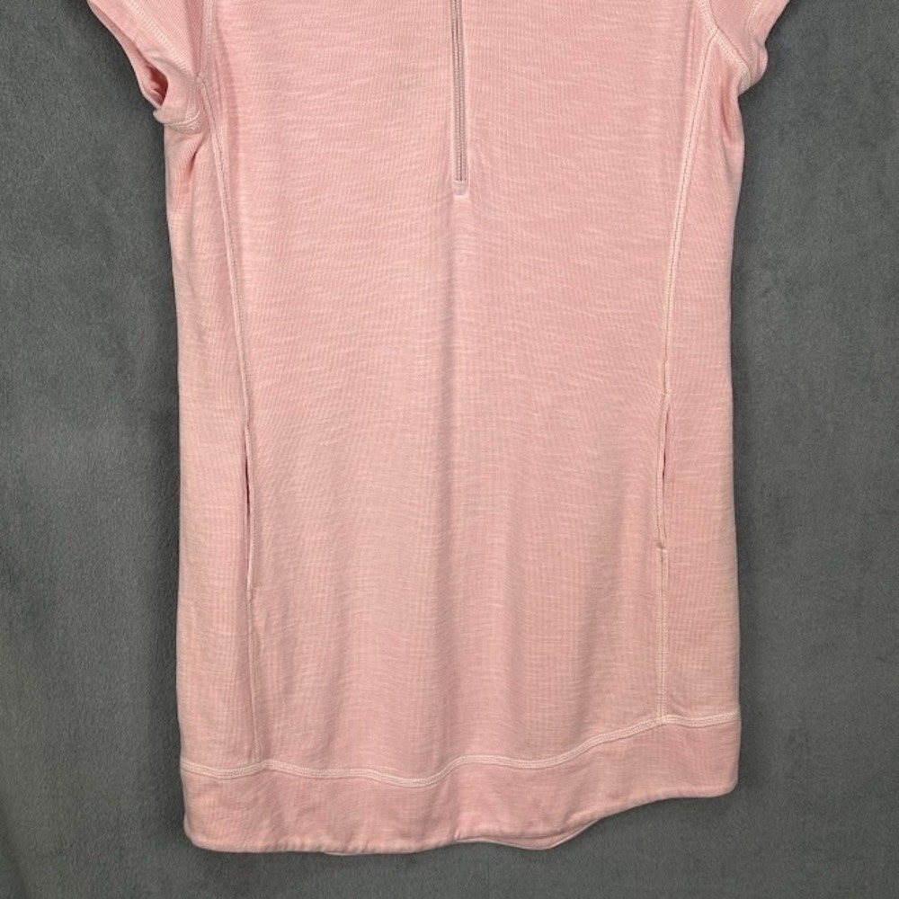 Tommy Bahama Dress Womens Large Pink Short Sleeve 1/4 Zip Resort Golf Comfort - Picture 3 of 13